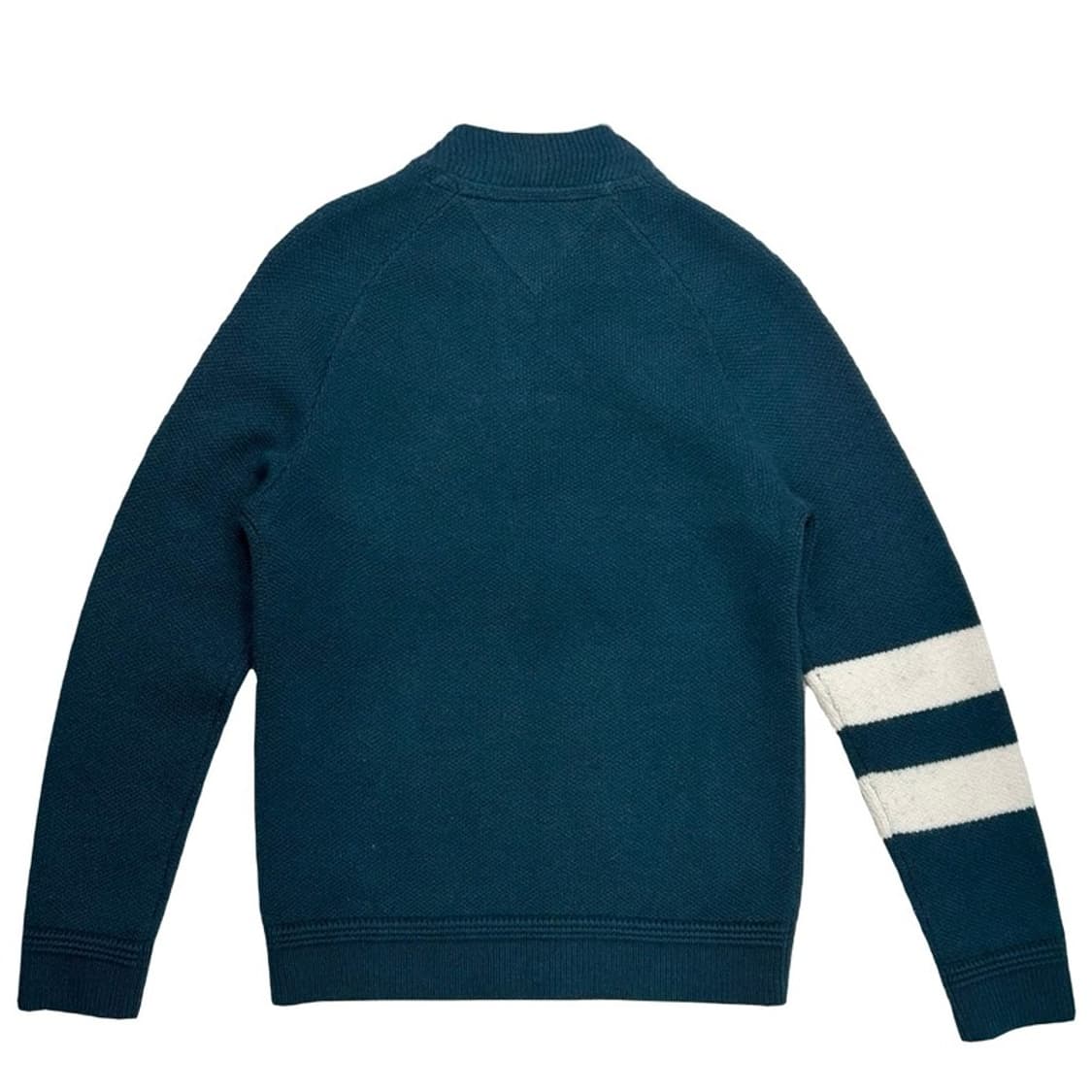 타미힐피거 그린 타미진스 로고 자수 블루종 니트 집업 가디건 XS 상품이미지10