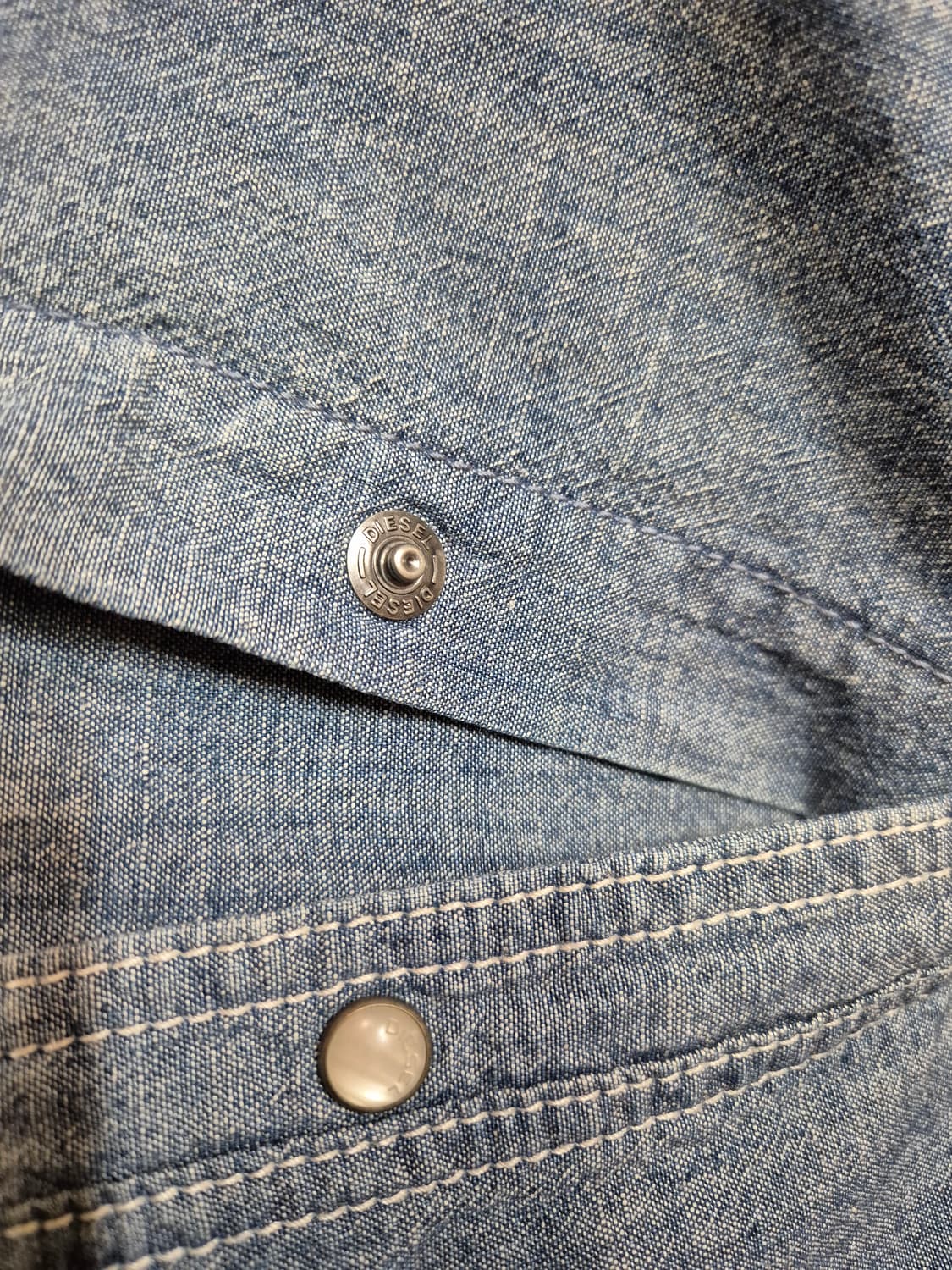 디젤 연청 데님 셔츠 상품이미지5