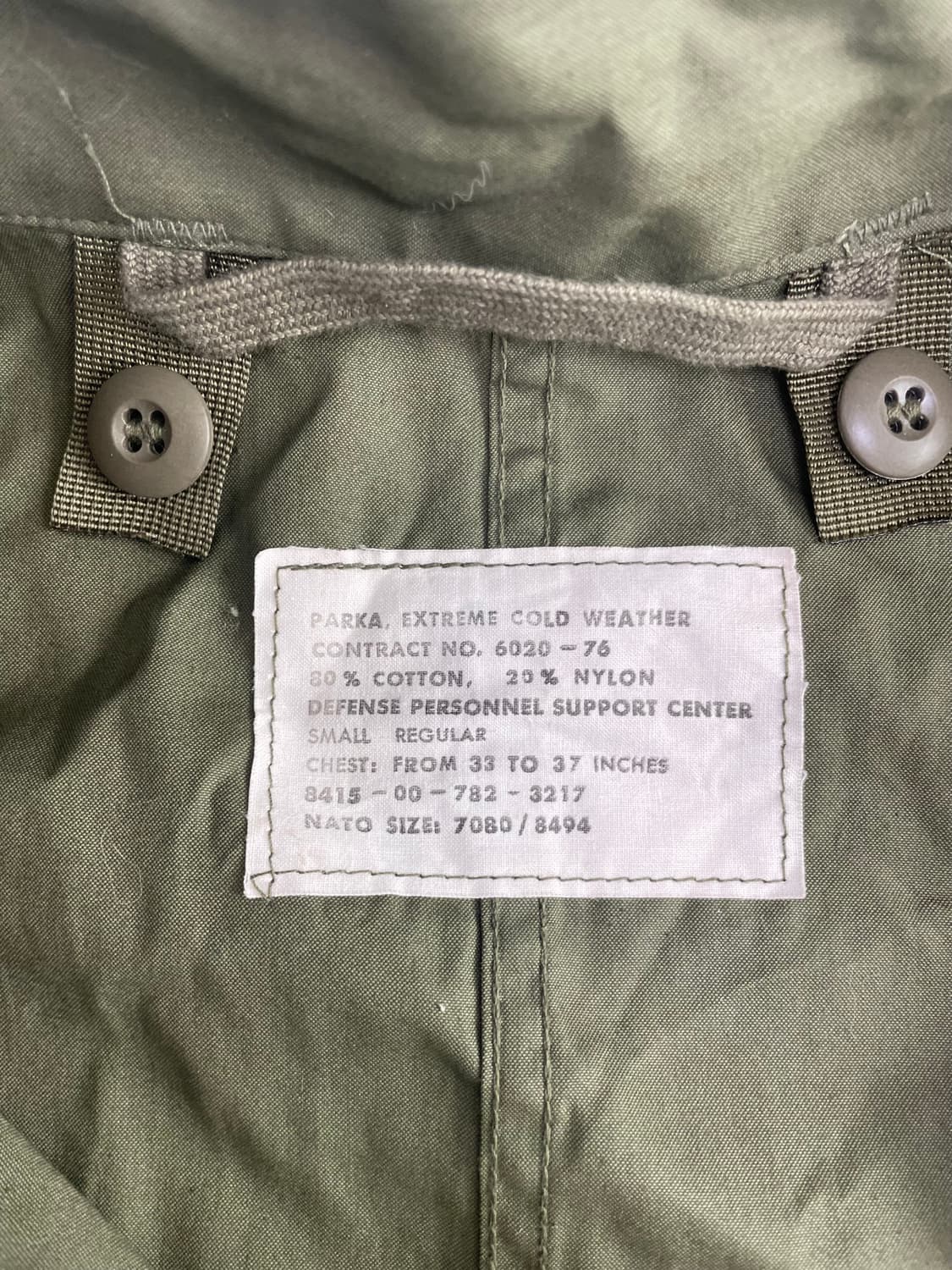 m65피쉬테일 og 데드스탁 미사용 새상품 S 외피 개파카 상품이미지5