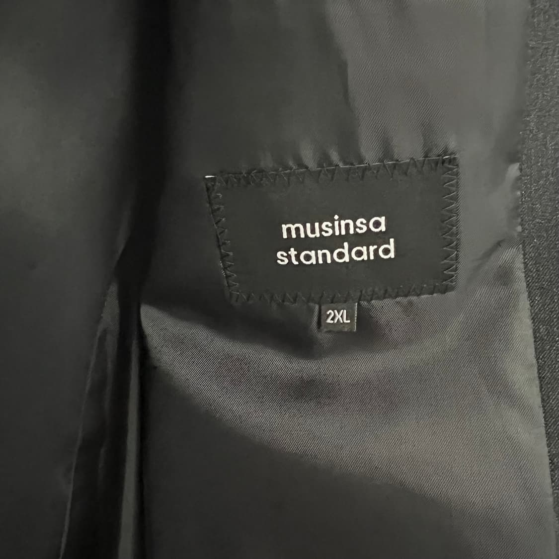 새상품 무탠다드 칼라리스 블레이저 [차콜 그레이] 2XL 상품이미지5