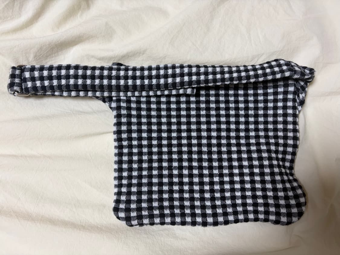 지초이 파르코 웨이스트백 벨트백 black/check 상품이미지4