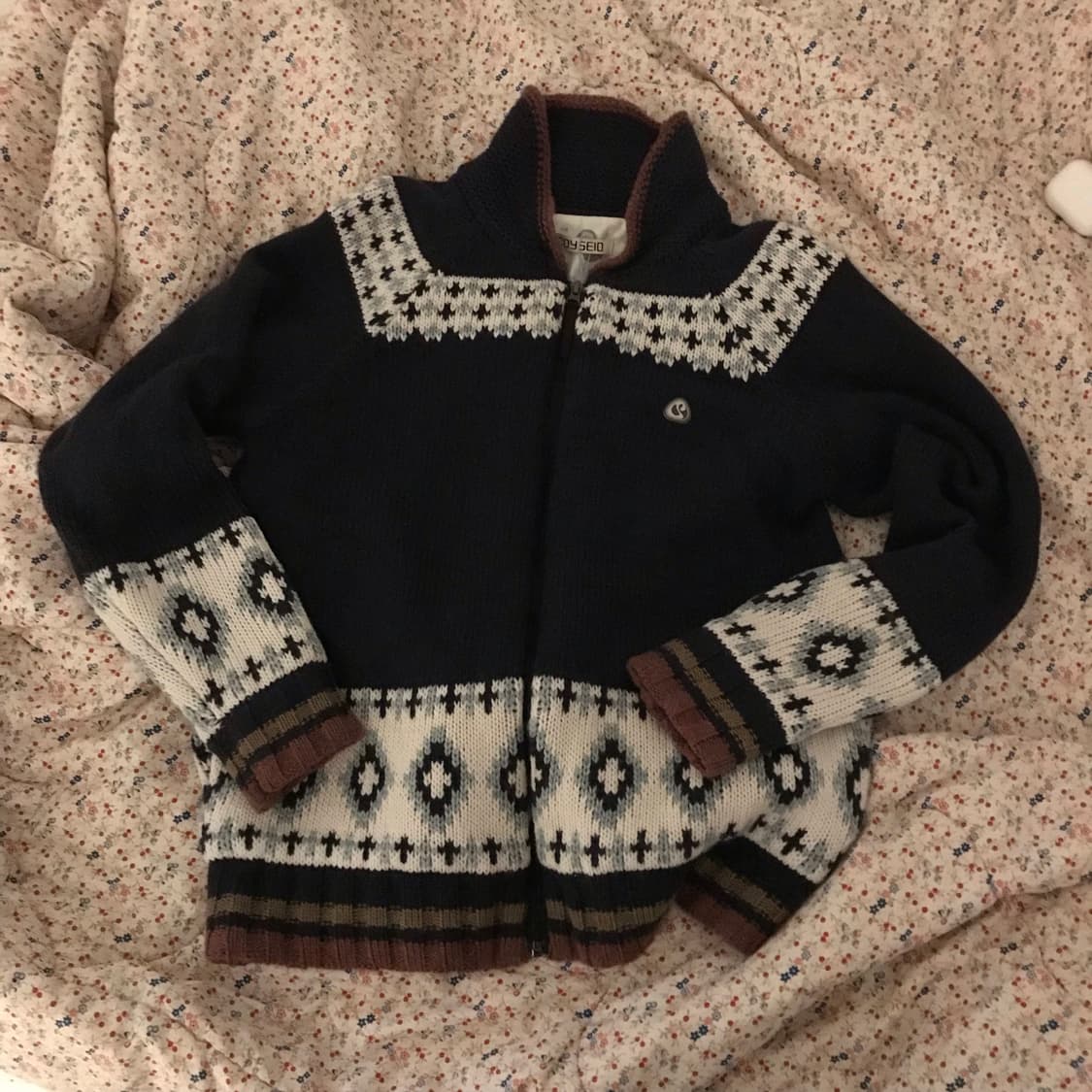 코이세이오 코위찬 니트 자켓 네이비 상품이미지2