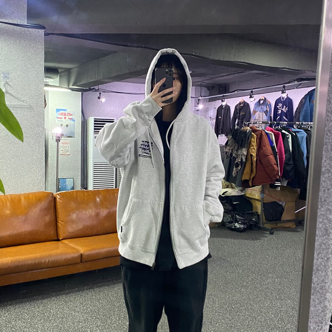 디스이즈네버댓 빅로고 그레이 후드집업 B3202 상품이미지1