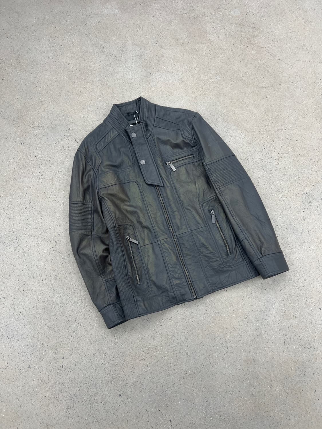 캘빈클라인 썬페이드 그레이 레더 자켓 상품이미지4