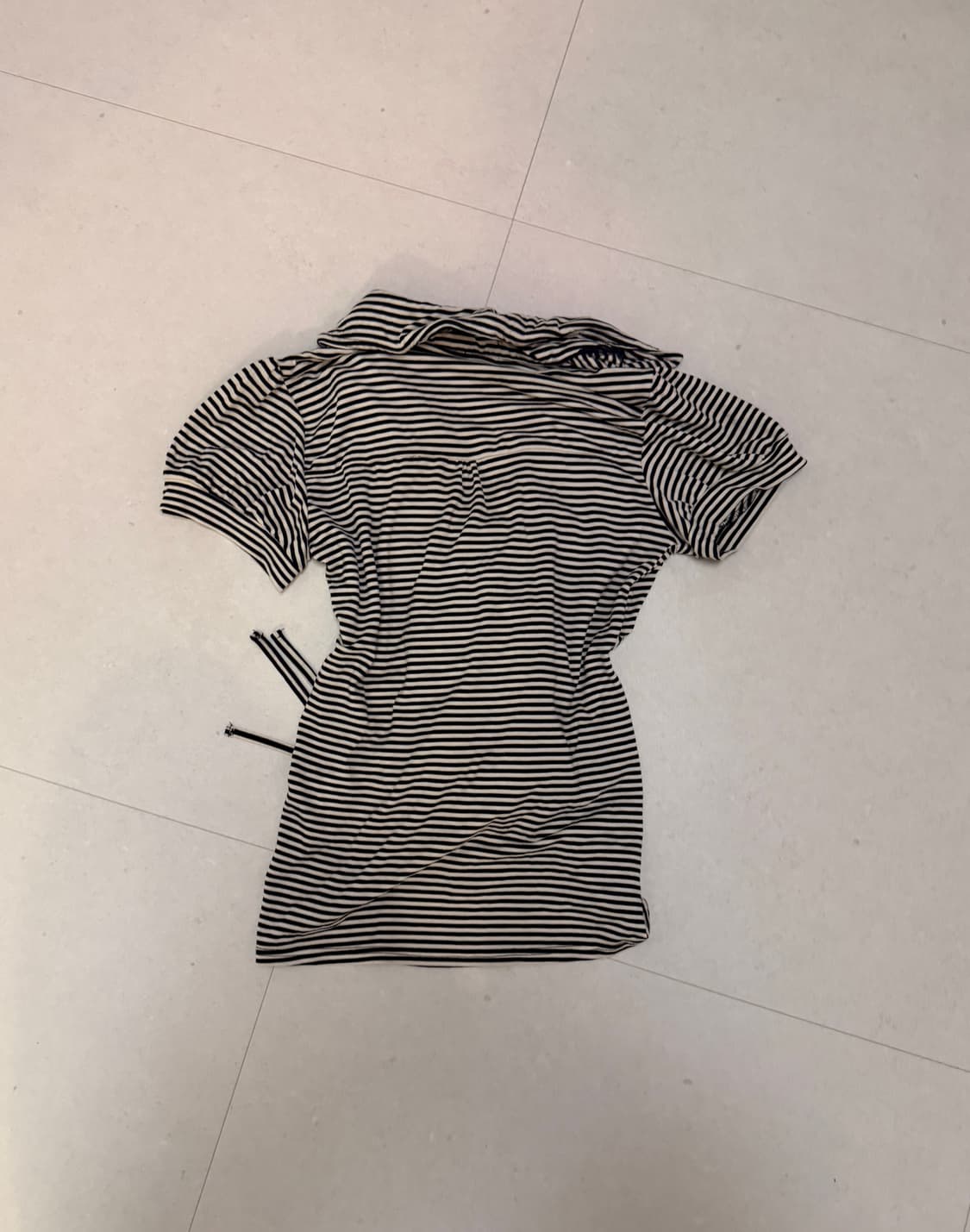 Vintage stripe frill top 상품이미지3