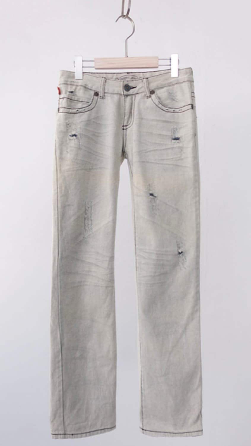 화이트 연청 데님 청바지 상품이미지1