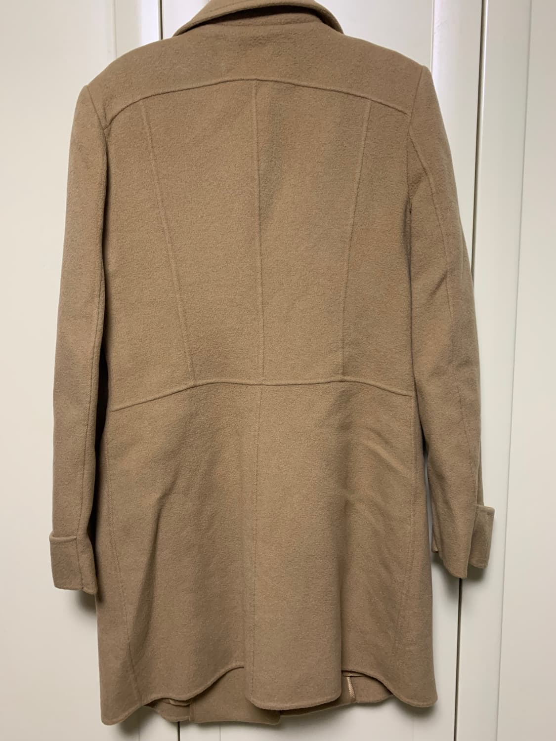 시스템 100%모직 코트 양가죽배색 상품이미지2