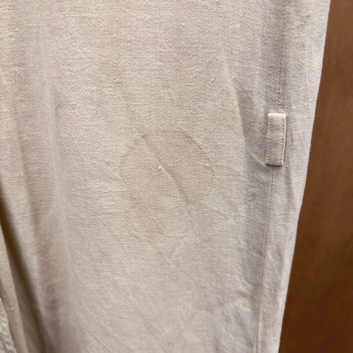 에르메스 파리 린넨 슬리브리스 레이어드 원피스 메탈 버클 디테일 아이보리 상품이미지9