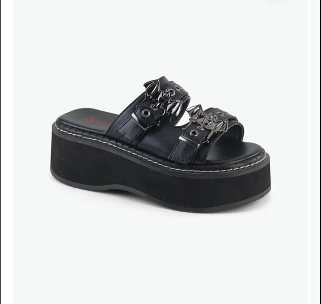 데모니아 에밀리100 더블스트랩 박쥐버클 슬라이드 샌들 상품이미지1