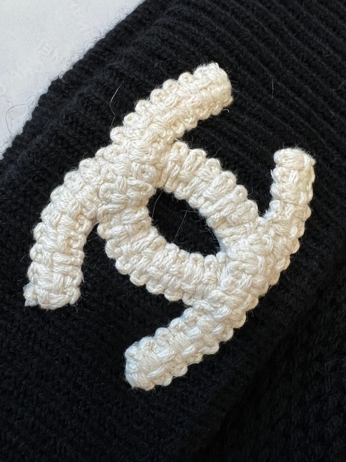 샤넬 햇 캐시미어 블랙 에크루 상품이미지2