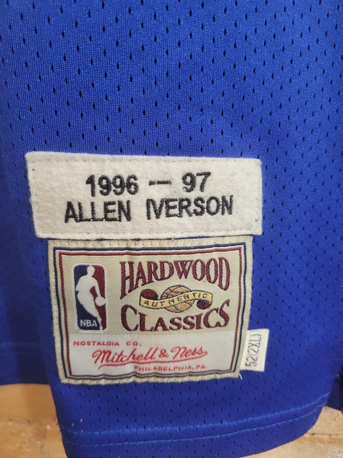 미첼앤네스 96'~97' 아이버슨 NBA 져지 2XL 상품이미지2