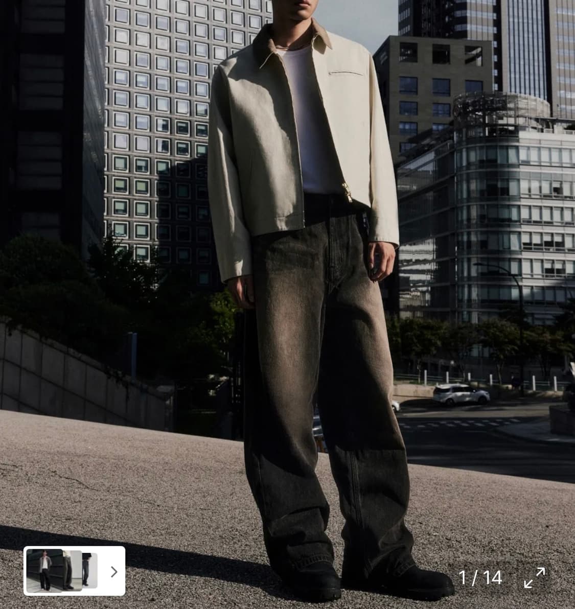 무탠다드 빅 브러쉬 와이드 데님 상품이미지1