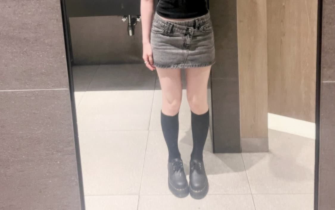 보헤미안서울 흑청 스커트 상품이미지1