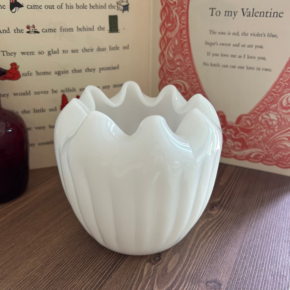 미국 빈티지 밀크글라스 화병 꽃병 화분 상품이미지5