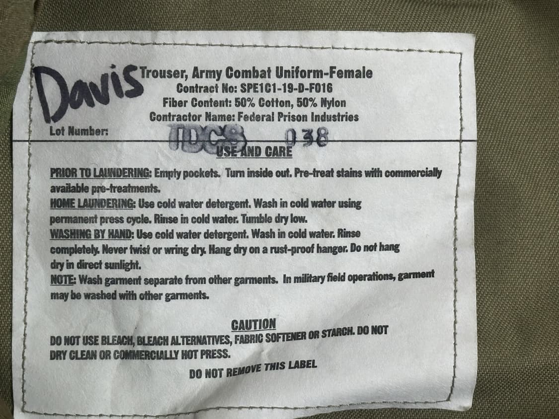 미군 여군용 OCP 멀티캠 전투복 바지 하의 (S/S) (M) 상품이미지9