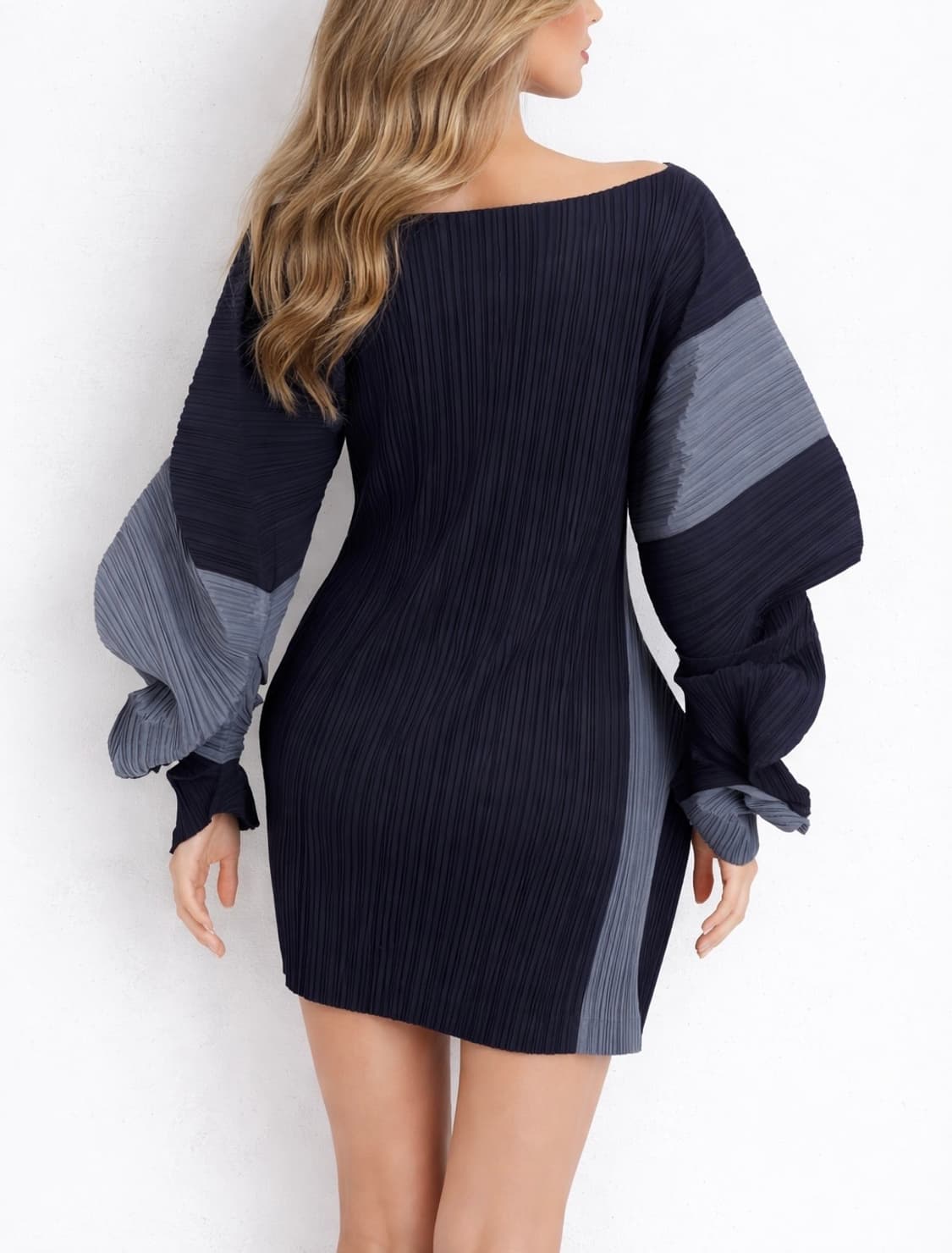 이세이미야케 1991 아카이브 플리츠 커브드 슬리브 튜닉 드레스 상품이미지3