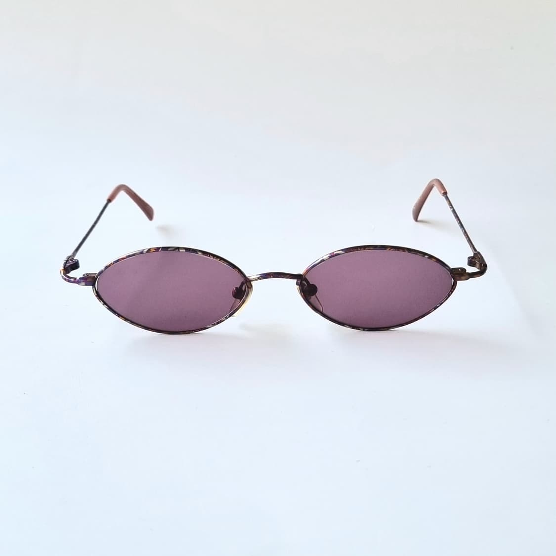 데드스탁 오벌 틴트 딥 퍼플 & 레오파드 메탈 선글라스 상품이미지3