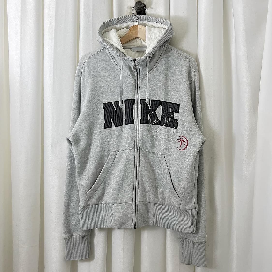 나이키 그레이 빅로고 후드 집업 상품이미지1