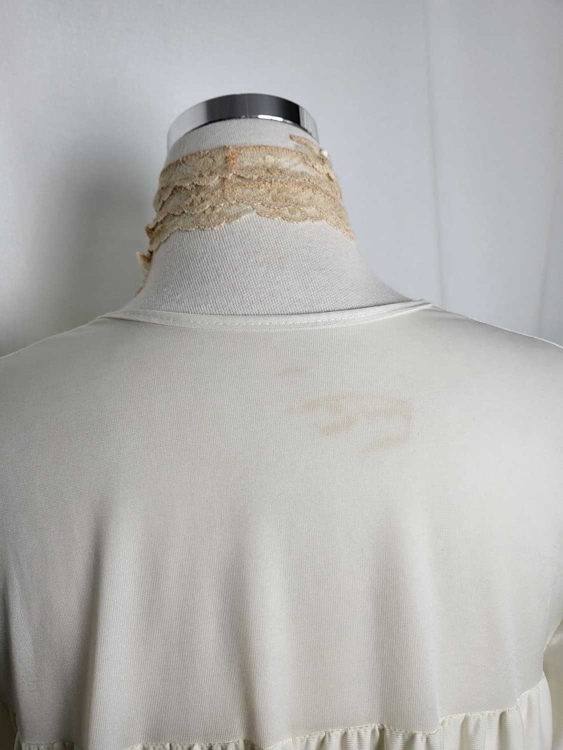 B급 빈티지 바닐라 크림 슬립 맥시 나이트 파자마 상품이미지5