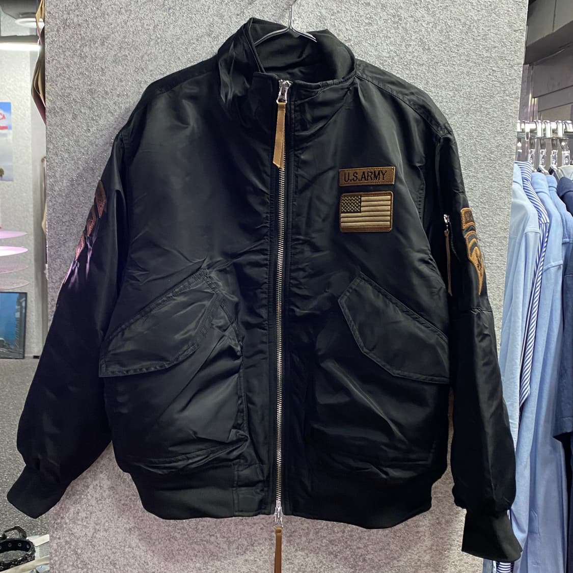 빈티지 USA 하이넥 패치 MA-1 항공 점퍼 B3864 상품이미지2