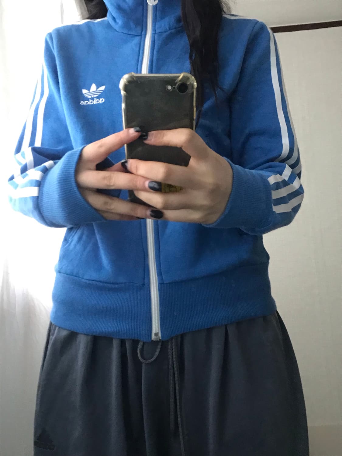 아디다스 연하늘 면집업 상품이미지2