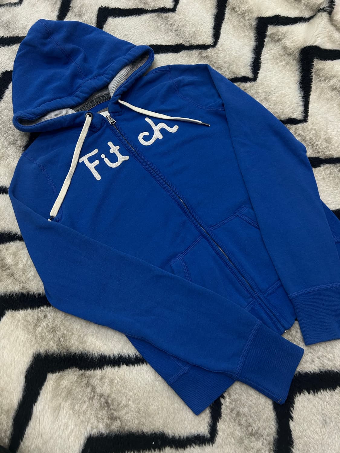 [M]아베크롬비 후드집업/블루/기모 상품이미지2