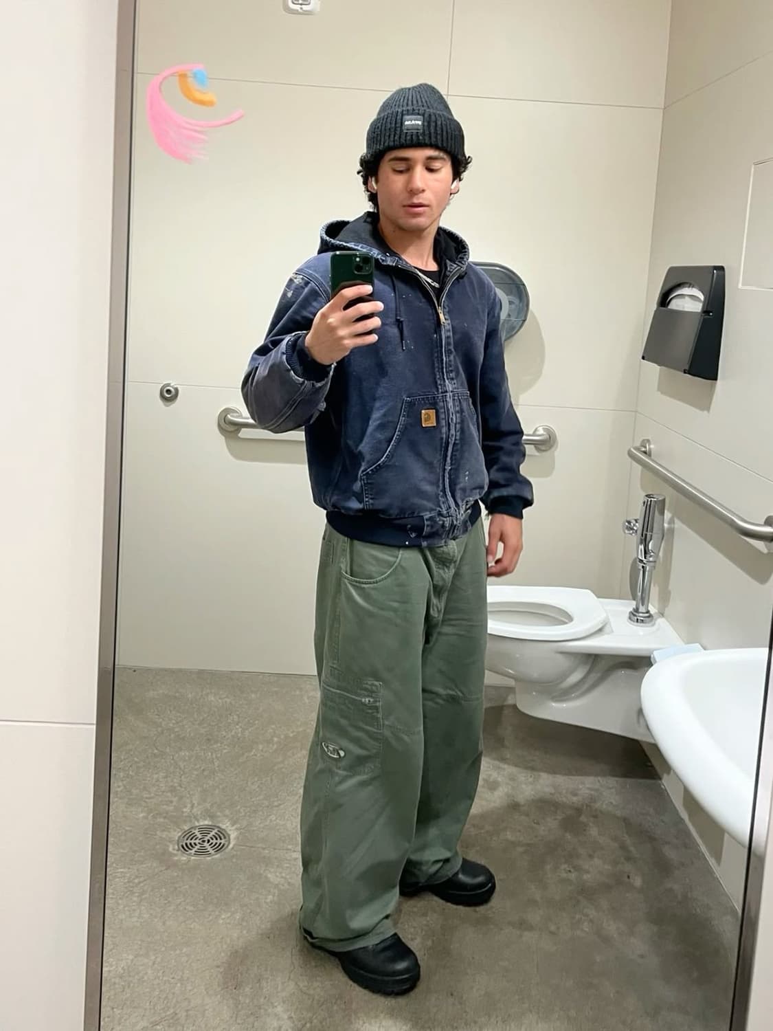 [XL] USA 칼하트 j68 액티브 자켓 블랙 상품이미지4