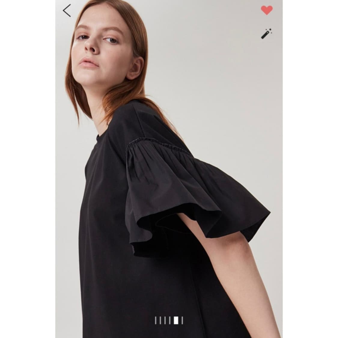 타임 러플 반팔 티블라우스 상품이미지1