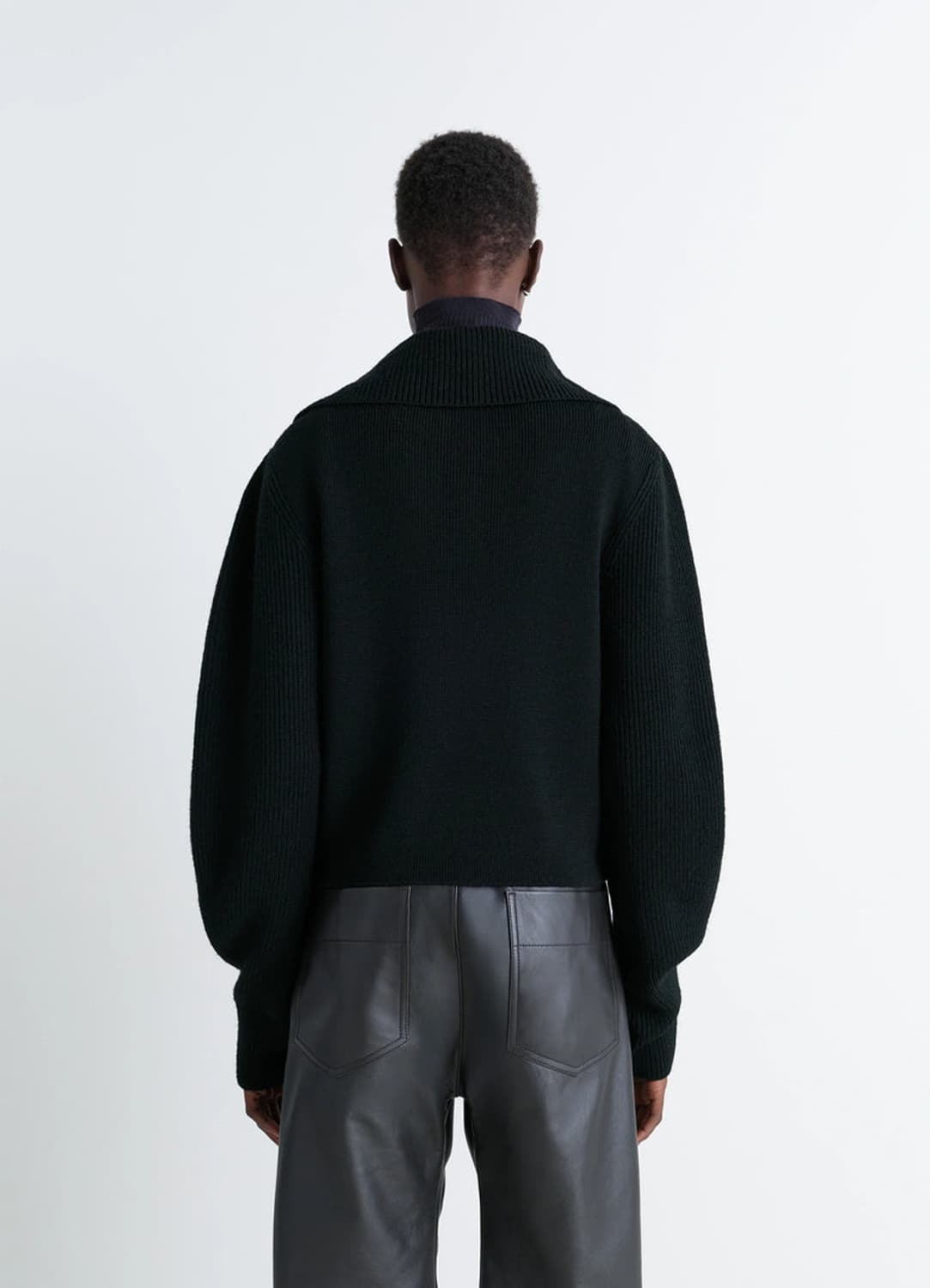 [XS,S,M]르메르 25fw 립 ZIPPED SWEATER/블랙 상품이미지5