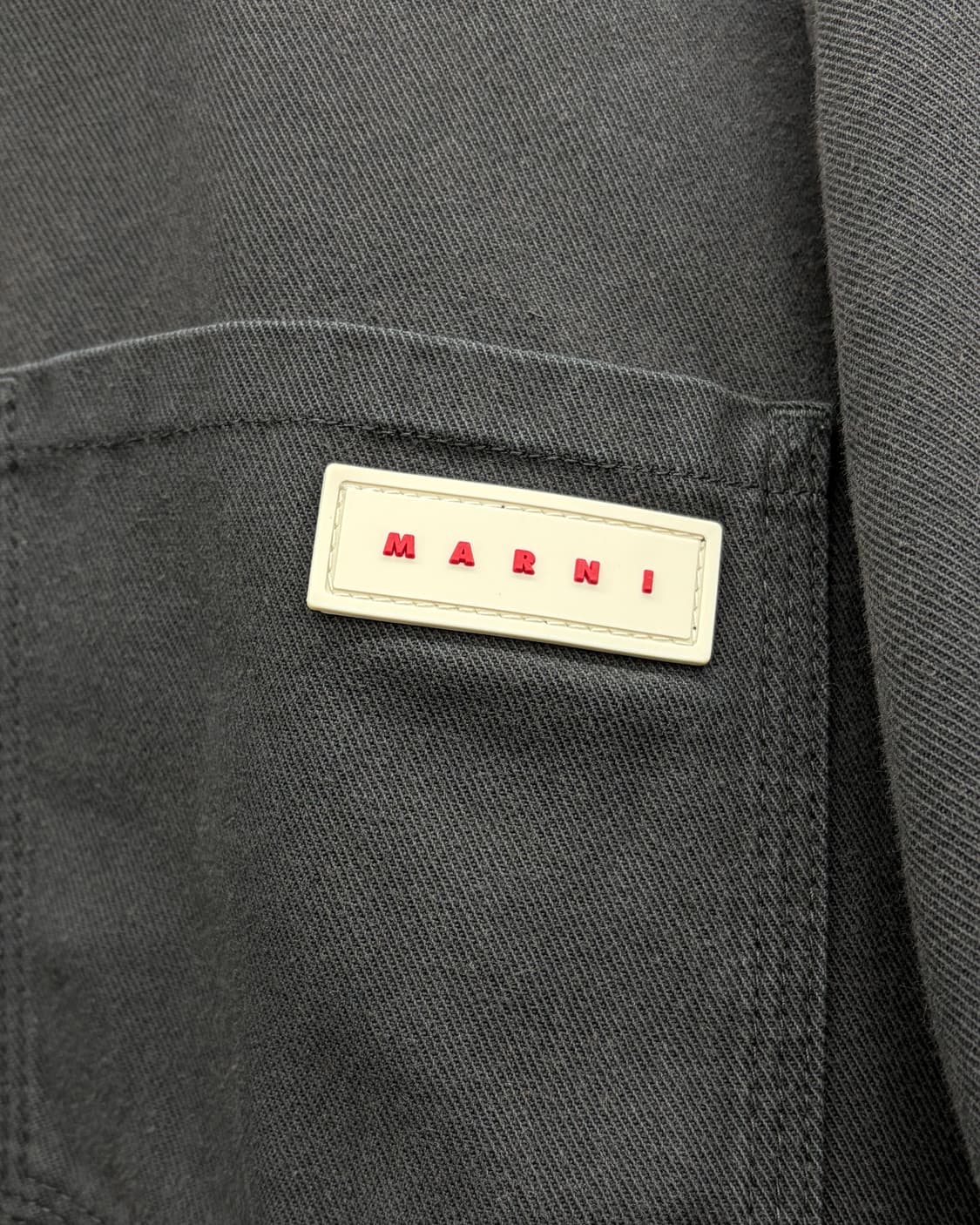 마르니 베이직 패치로고 코튼쉘 쿼터 집 탑 상품이미지3