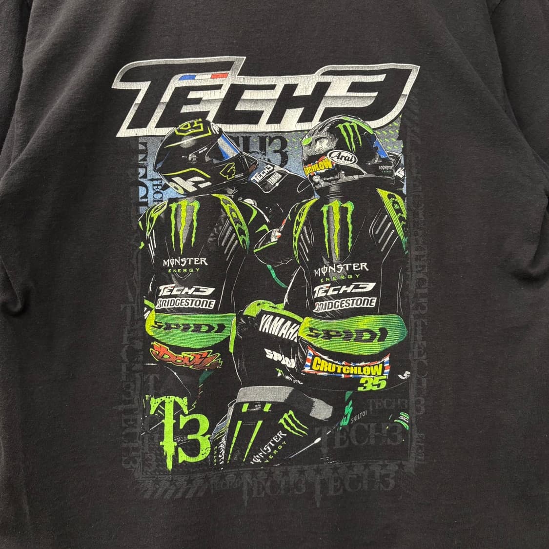 야마하x몬스터에너지 Tech3 팩토리 레이싱팀 그래픽 티셔츠 N1591 상품이미지5