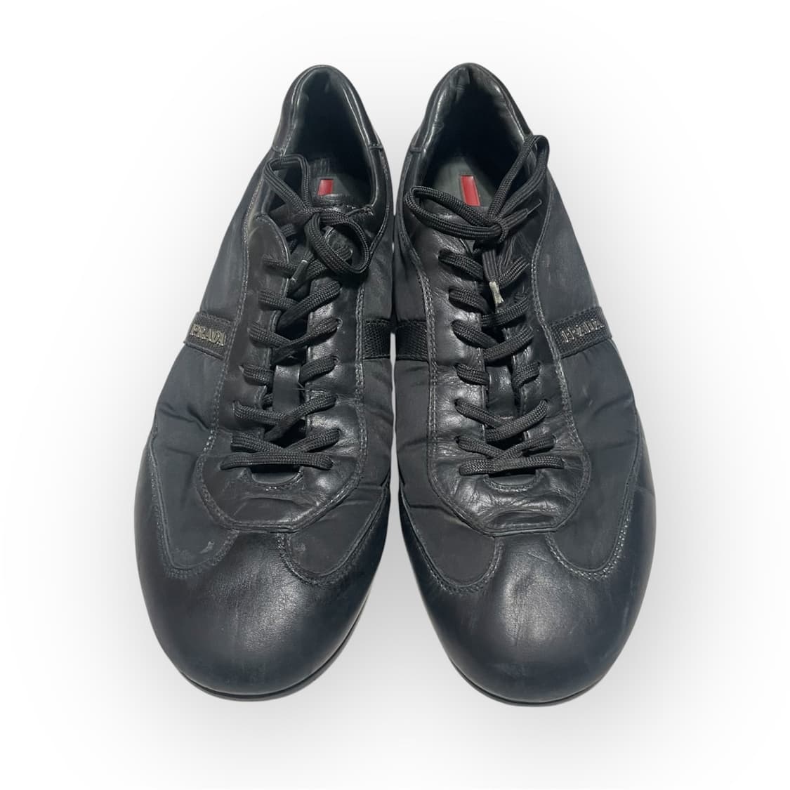 270) 프라다 스포츠 메탈 로고 레더 스니커즈 상품이미지3