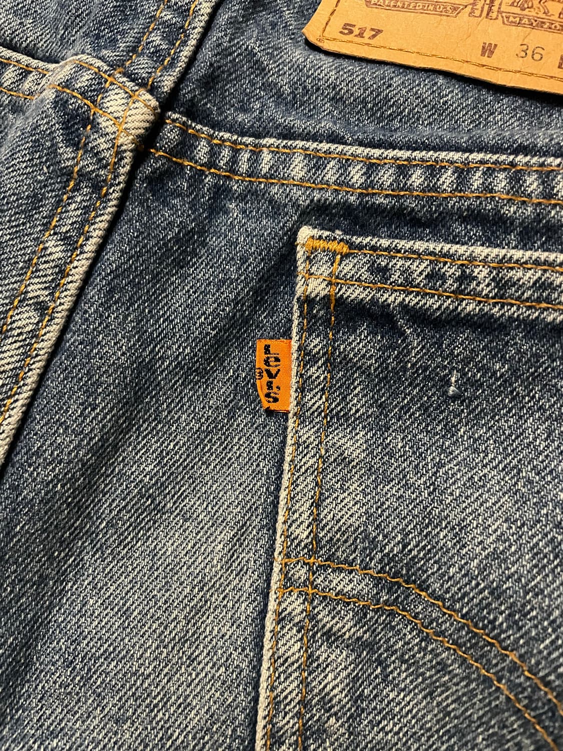 90s 리바이스 517 오렌지탭 데님 [36X34] 상품이미지5