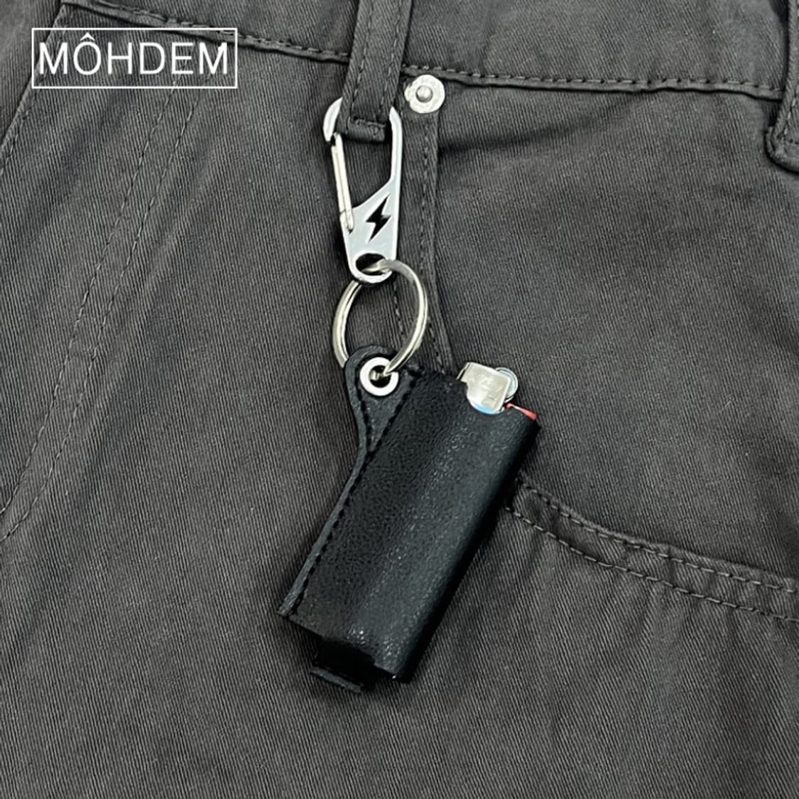 [Unisex] 라이터 가죽 케이스 클립 키링 열쇠고리 상품이미지3