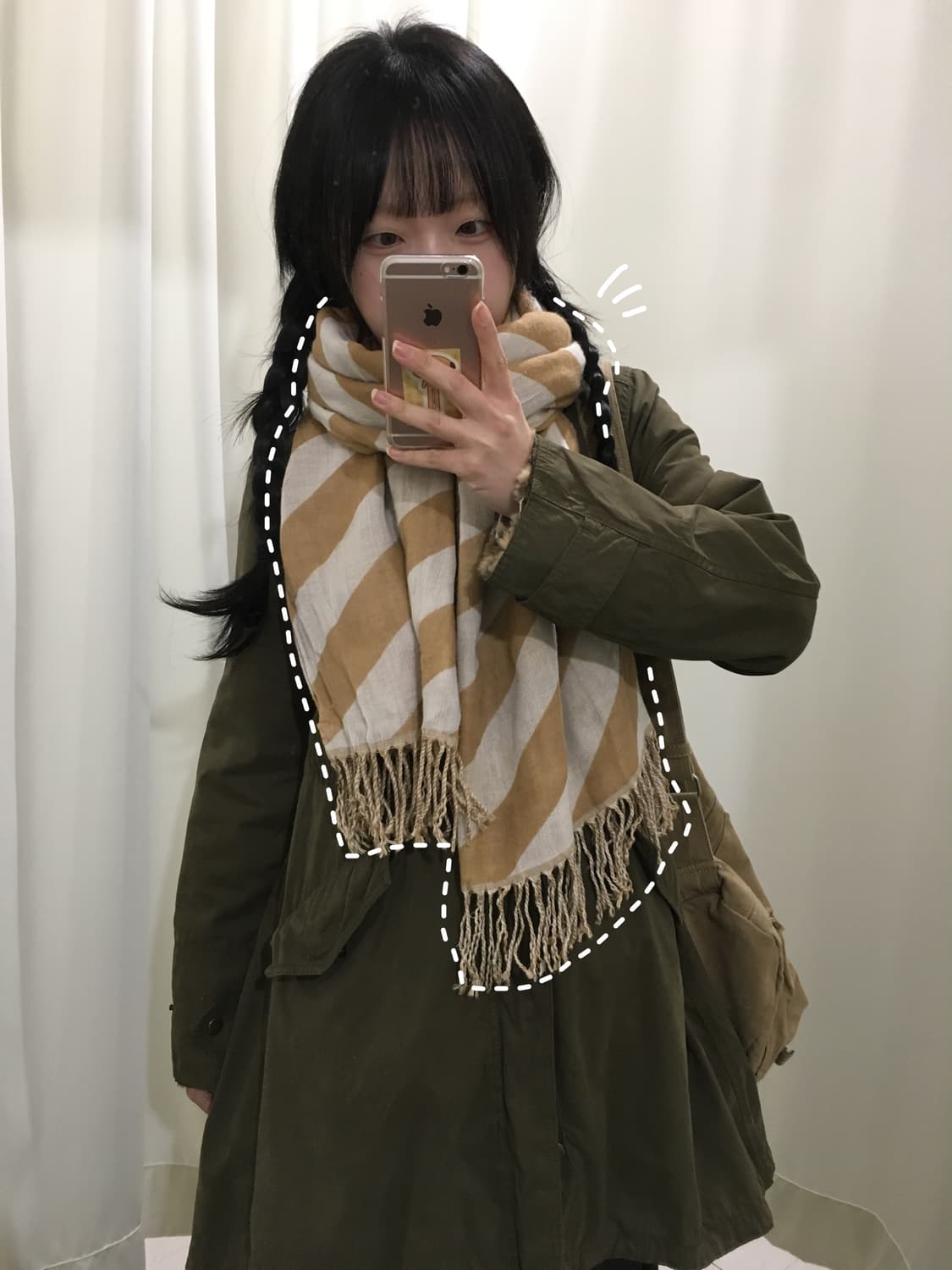 스트라이프 롱 스카프 머플러  상품이미지1