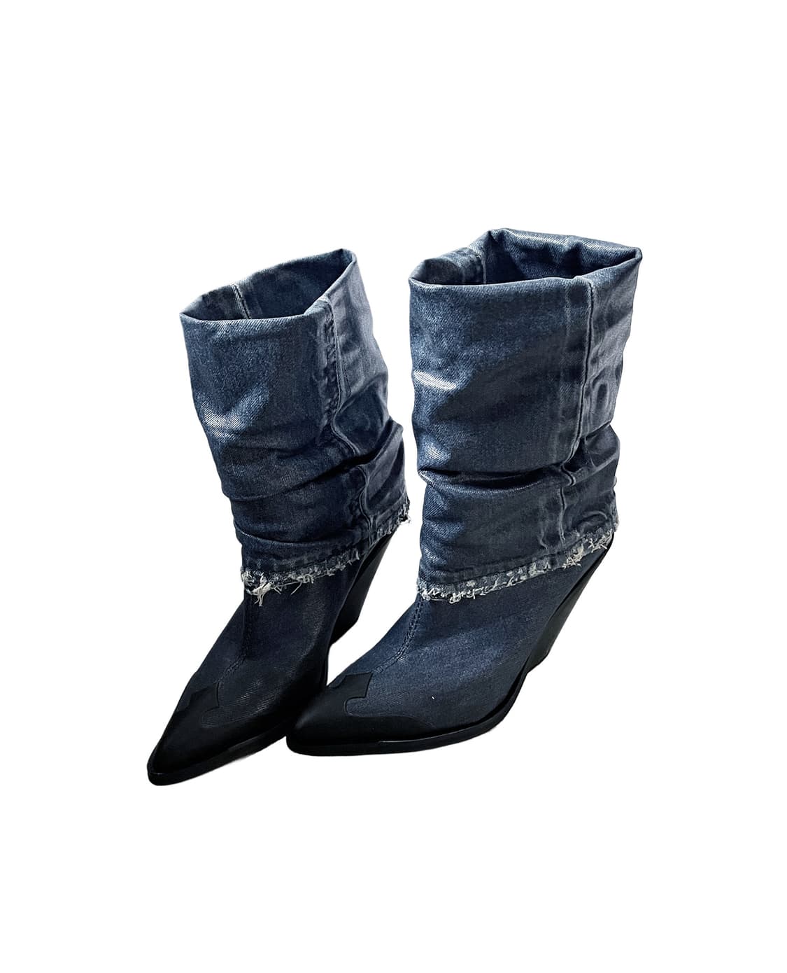 DIESEL denim distressed boots 상품이미지1