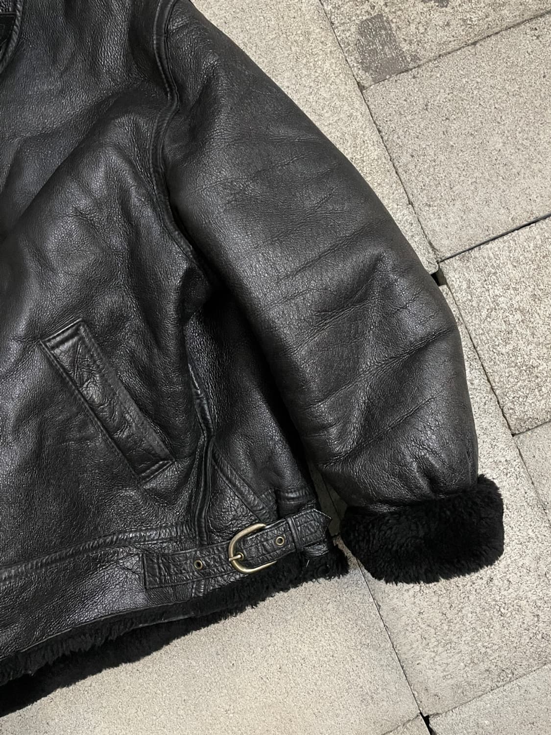 90’s 빈티지 B-3 양가죽 무스탕 가죽 자켓 상품이미지9