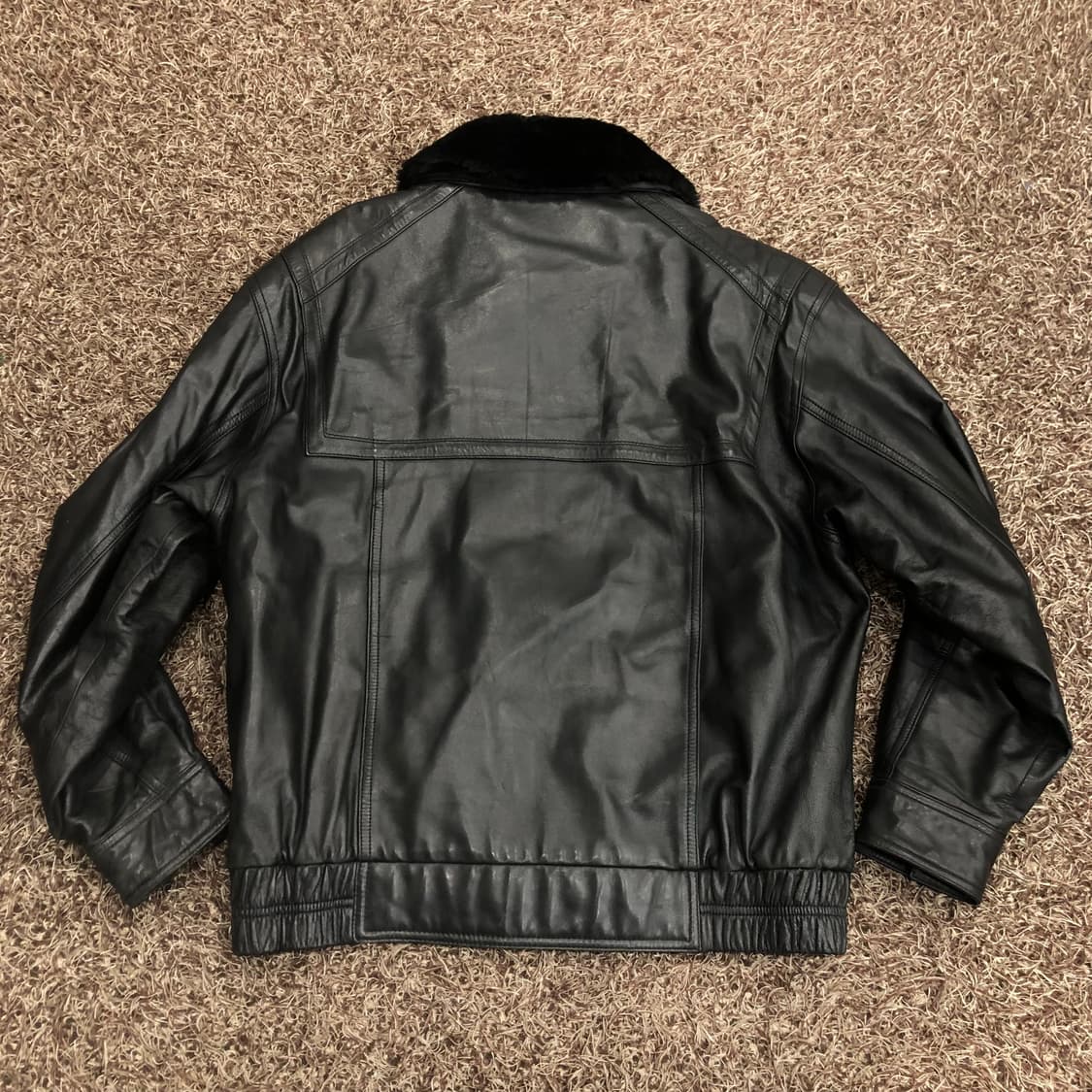 빈티지 양가죽 봄버 퍼 카라 레더 가죽 자켓  상품이미지5