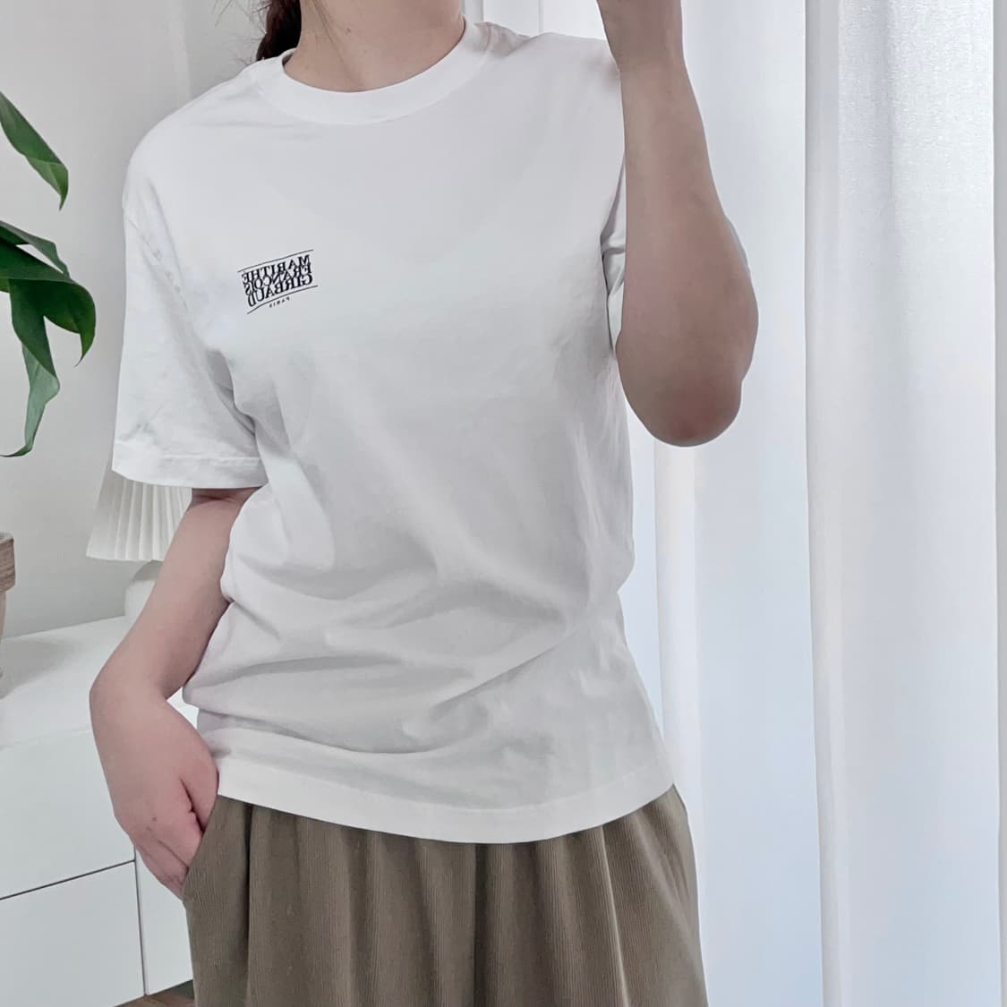 [정품] 마리떼프랑소와저버 화이트 클래식 미니로고 반팔티 [ M ] 상품이미지1