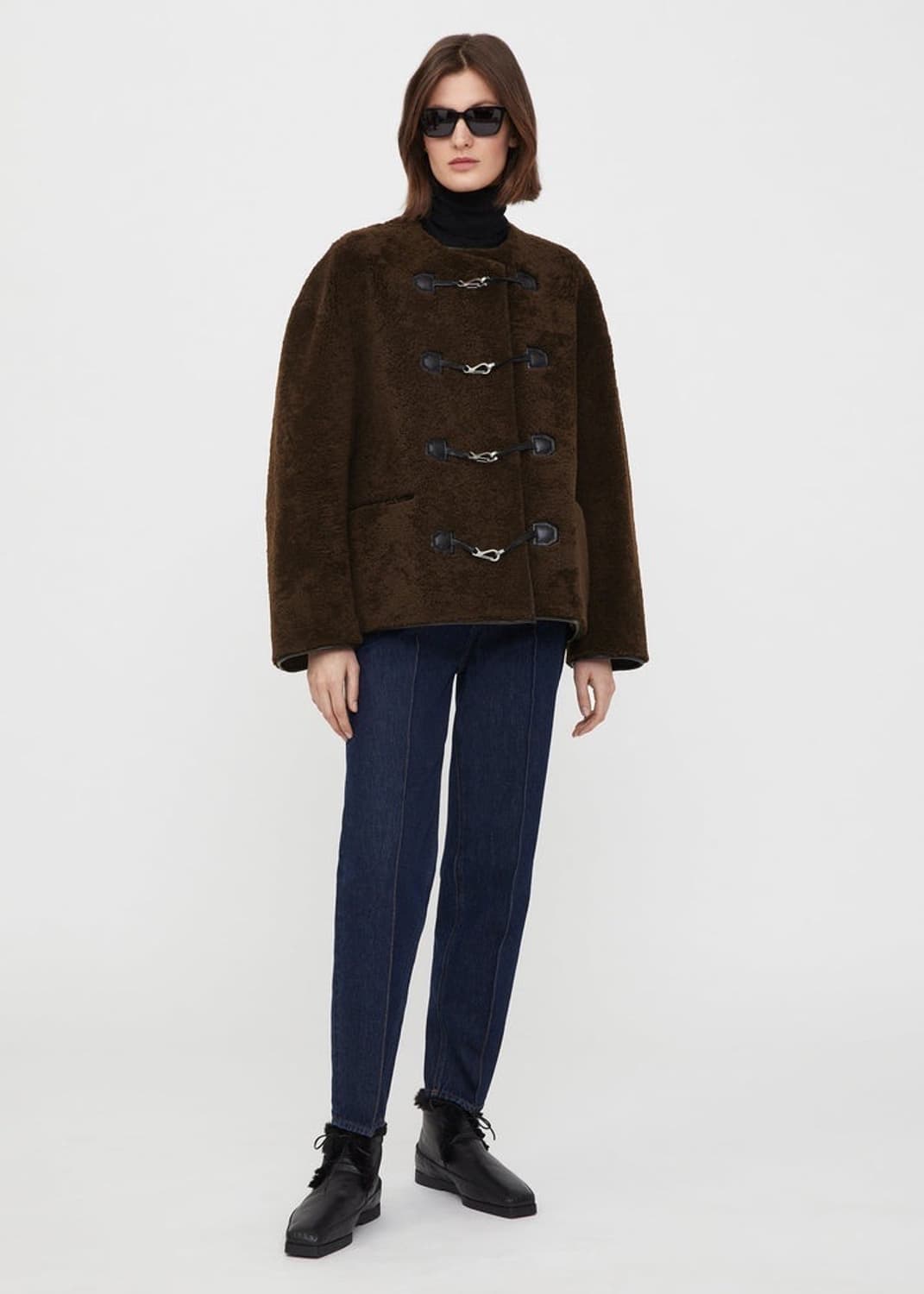 토템 시어링 클래스프 무스탕 자켓 상품이미지1