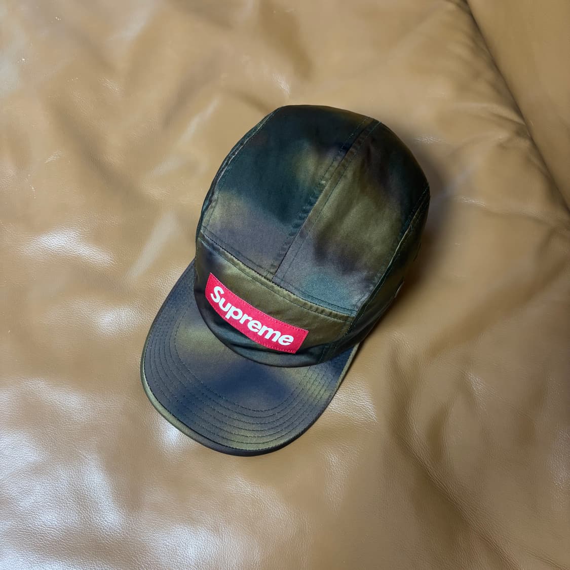 슈프림 캠프캡 모자 박스로고 사틴 카모 상품이미지5