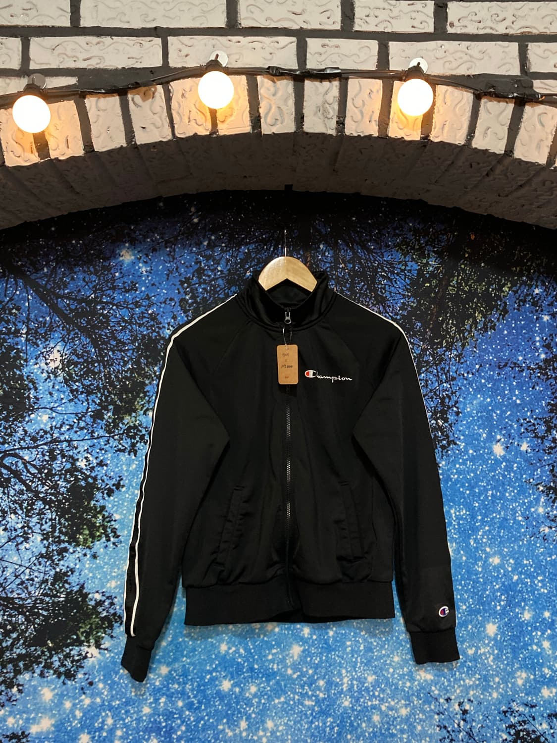 ⚜️Champion(챔피온) 블랙 집업 트랙탑 재킷 상품이미지1