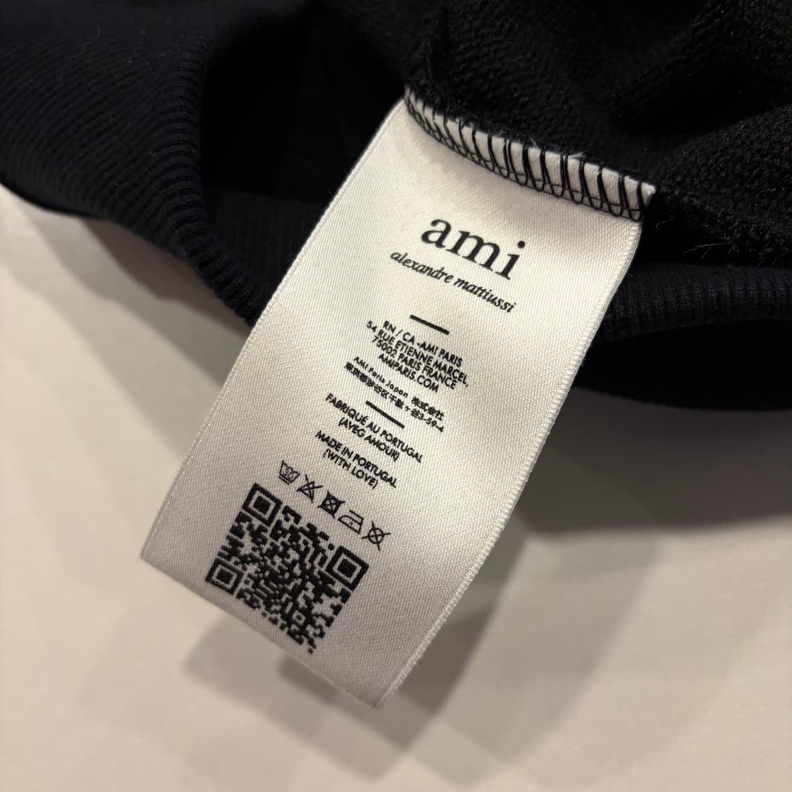 [XL] 아미 스몰 하트 로고 블랙 후드집업 새상품 C444 상품이미지10