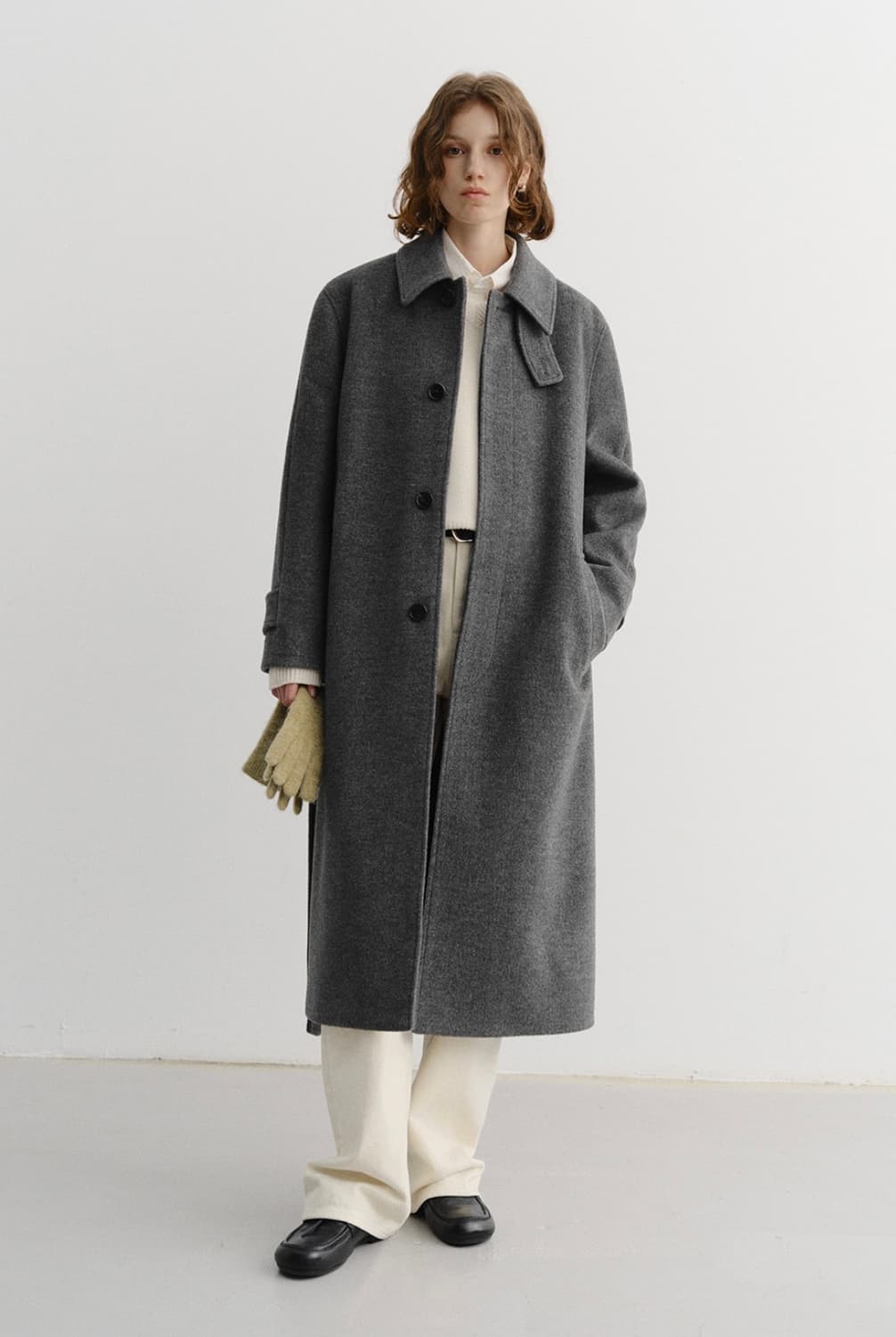 던스트 25fw신상 유니섹스 벨티드 캐시미어 맥 발마칸 코트 상품이미지1