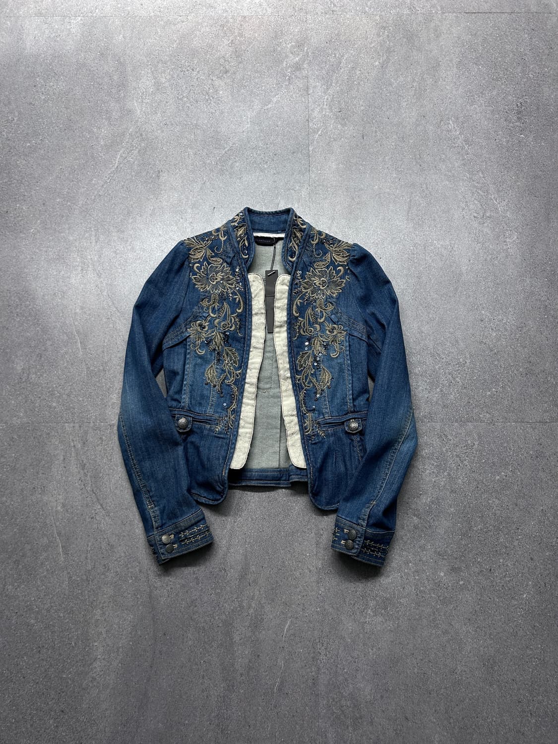 deadstock* 오리엔탈 엠브로이드 크롭 데님 자켓 상품이미지4