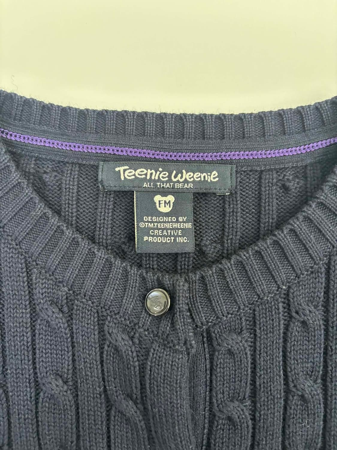 티니위니 네이비 케이블 걸즈 코튼 니트 가디건(90) 상품이미지4