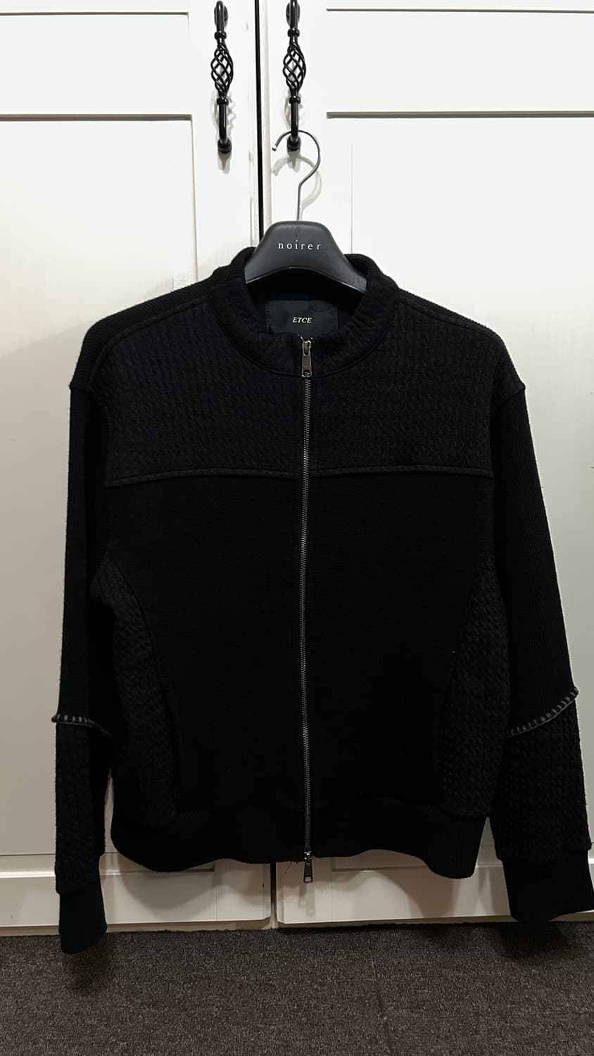 ETCE 스모킹 니트 블랙 집업 자켓 m 상품이미지2