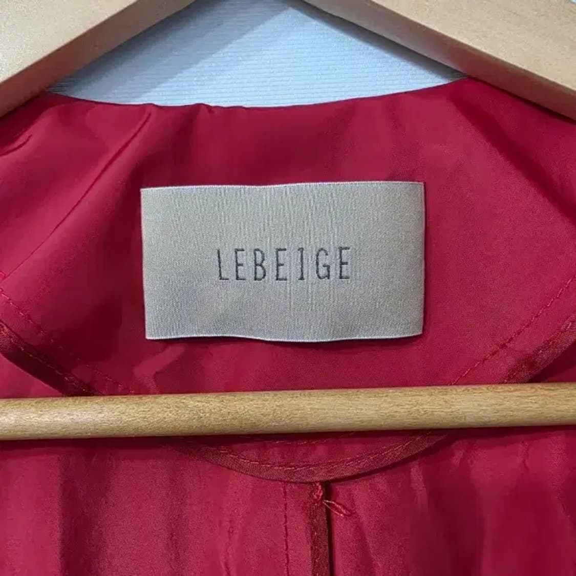 르베이지 폴리에스터 레드 코트~66 상품이미지5