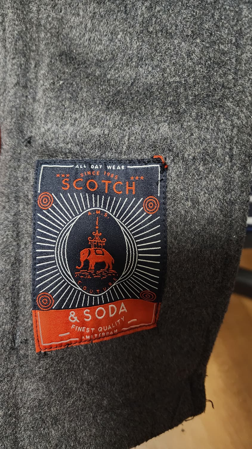 Scotch & Soda 회색 떡볶이 양모 코트 XL 상품이미지5