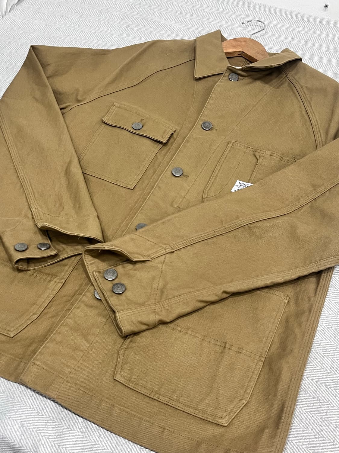 커버낫 오버핏 워크자켓 워크웨어 M 베이지 상품이미지9